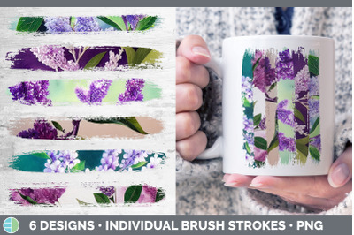 Lilacs Brush Strokes PNG | Sublimation Designs