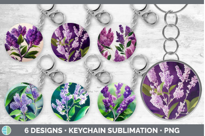 Lilacs Keychain Bundle | Keyring Sublimation Designs