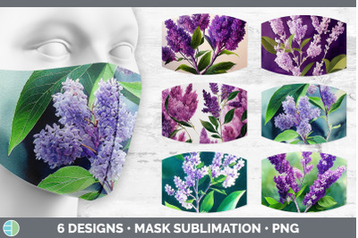 Lilacs Mask | Sublimation Bundle Face Mask Designs