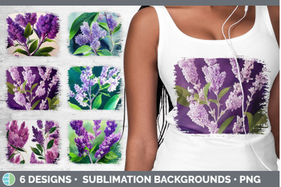 Lilacs Distressed Sublimation Background Panel