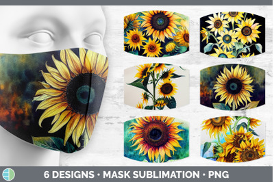 Sunflowers Mask | Sublimation Bundle Face Mask Designs