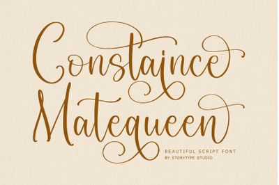 Constaince Matequeen - Beautiful Script Font