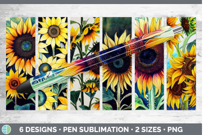 Sunflowers Pen Wraps | Epoxy Sublimation Bundle