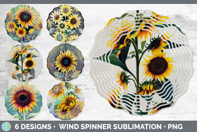 Sunflowers Wind Spinner | Sublimation Designs Bundle