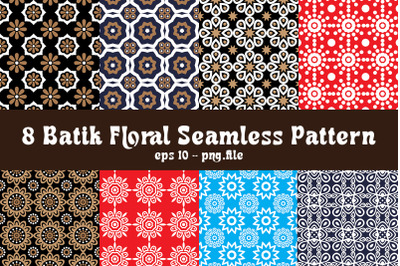Batik floral Seamless Pattern