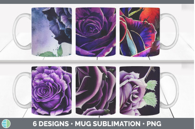 Purple Roses Mug Sublimation