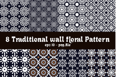 Traditional wall floral pattern