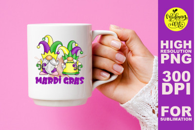 Mardi gras gnome png&2C; mardi gras sublimation