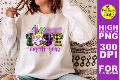 Mardi gras love png, mardi gras sublimation