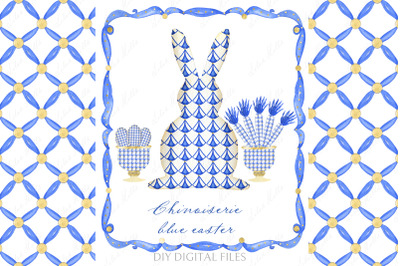 Chinoiserie Blue Easter