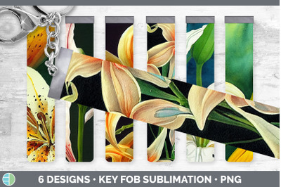 Lilies Key Fob | Wristlet Sublimation