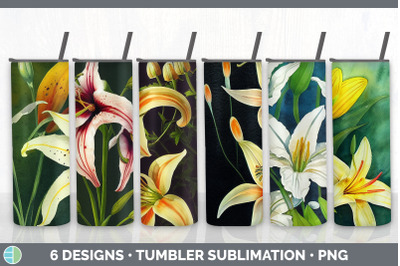 Lilies Tumbler Sublimation Bundle