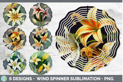 Lilies Wind Spinner | Sublimation Designs Bundle