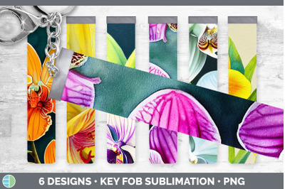 Orchids Key Fob | Wristlet Sublimation