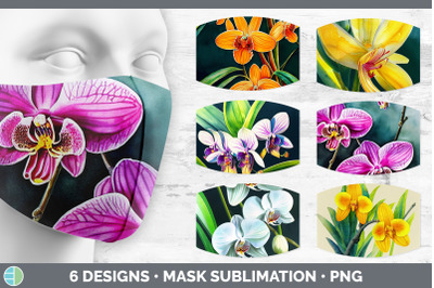 Orchids Mask | Sublimation Bundle Face Mask Designs