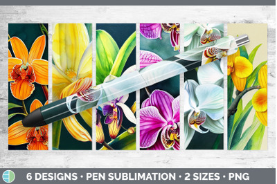 Orchids Pen Wraps | Epoxy Sublimation Bundle