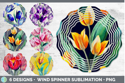 Tulips Wind Spinner | Sublimation Designs Bundle