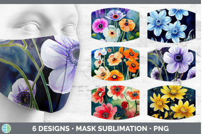 Anemones Mask | Sublimation Bundle Face Mask Designs