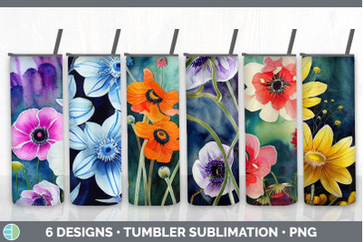 Anemones Tumbler Sublimation Bundle