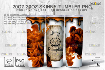 20oz Pumpkin Spooky Potion Skinny Tumbler Design