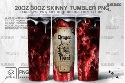 20oz Dragon tears Potion Skinny Tumbler Design