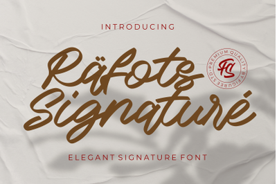 Rafots Signature - Classy Font