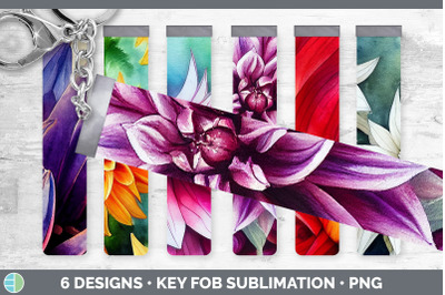 Dahlias Key Fob | Wristlet Sublimation