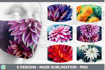 Dahlias Mask | Sublimation Bundle Face Mask Designs