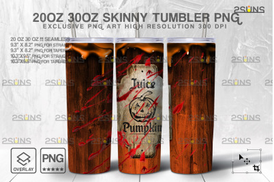 20oz Pumpkin Spooky Potion Skinny Tumbler Design