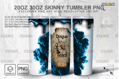 20oz Dragon tears Potion Skinny Tumbler Design
