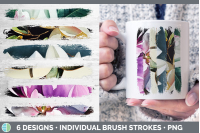 Magnolias Brush Strokes PNG | Sublimation Designs