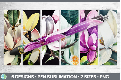 Magnolias Pen Wraps | Epoxy Sublimation Bundle