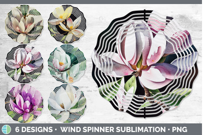 Magnolias Wind Spinner | Sublimation Designs Bundle