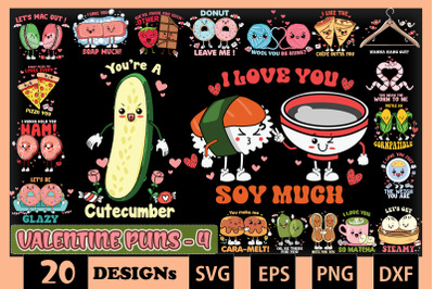 Valentine Puns Bundle SVG 20 designs V.4