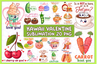 Kawaii Valentine Puns Sublimation Bundle