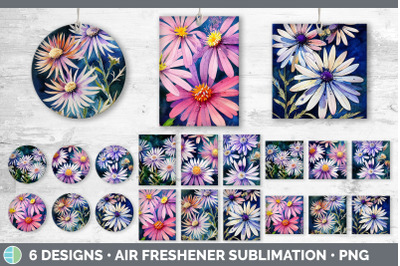 Asters Air Freshener | Sublimation Designs Bundle