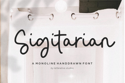 Sigitarian Monoline Handdrawn Font