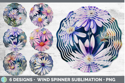 Asters Wind Spinner | Sublimation Designs Bundle