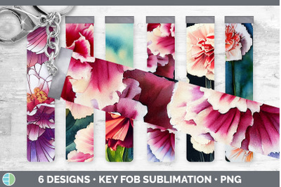 Carnations Key Fob | Wristlet Sublimation