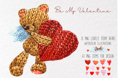 Valentine Day Teddy Bear clipart