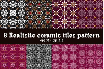 Realistic ceramic tiles pattern