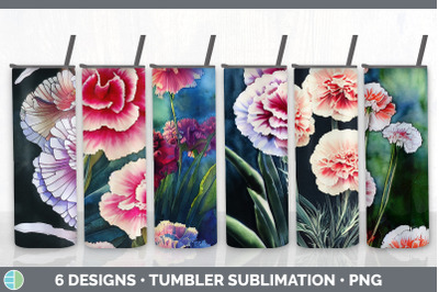 Carnations Tumbler Sublimation Bundle