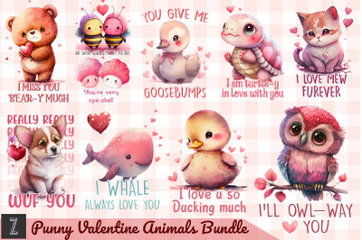 Punny Valentine Animals Bundle