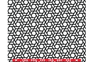 SVG Black White Polygonal Seamless Pattern, Digital clipart