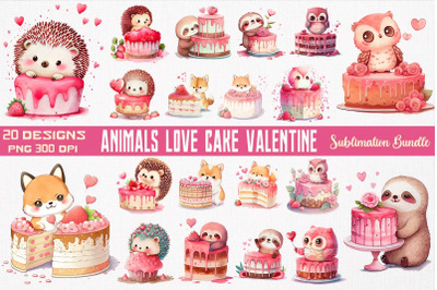 Animals Love Cake Valentine Bundle