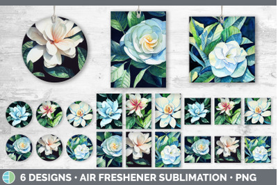 Gardenias Air Freshener | Sublimation Designs Bundle