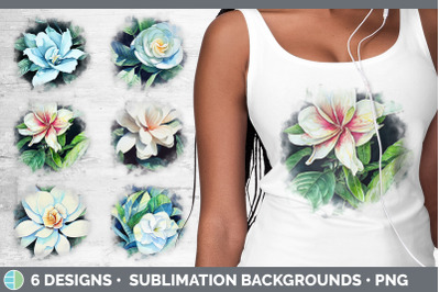 Gardenias Background | Grunge Sublimation Backgrounds