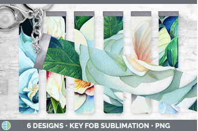 Gardenias Key Fob | Wristlet Sublimation