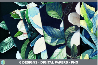 Gardenias Backgrounds | Digital Scrapbook Papers