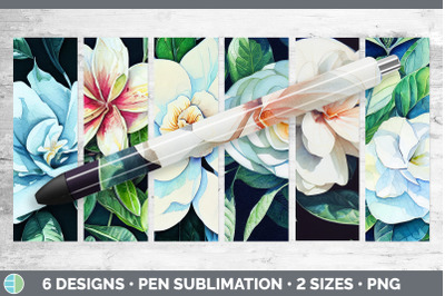 Gardenias Pen Wraps | Epoxy Sublimation Bundle